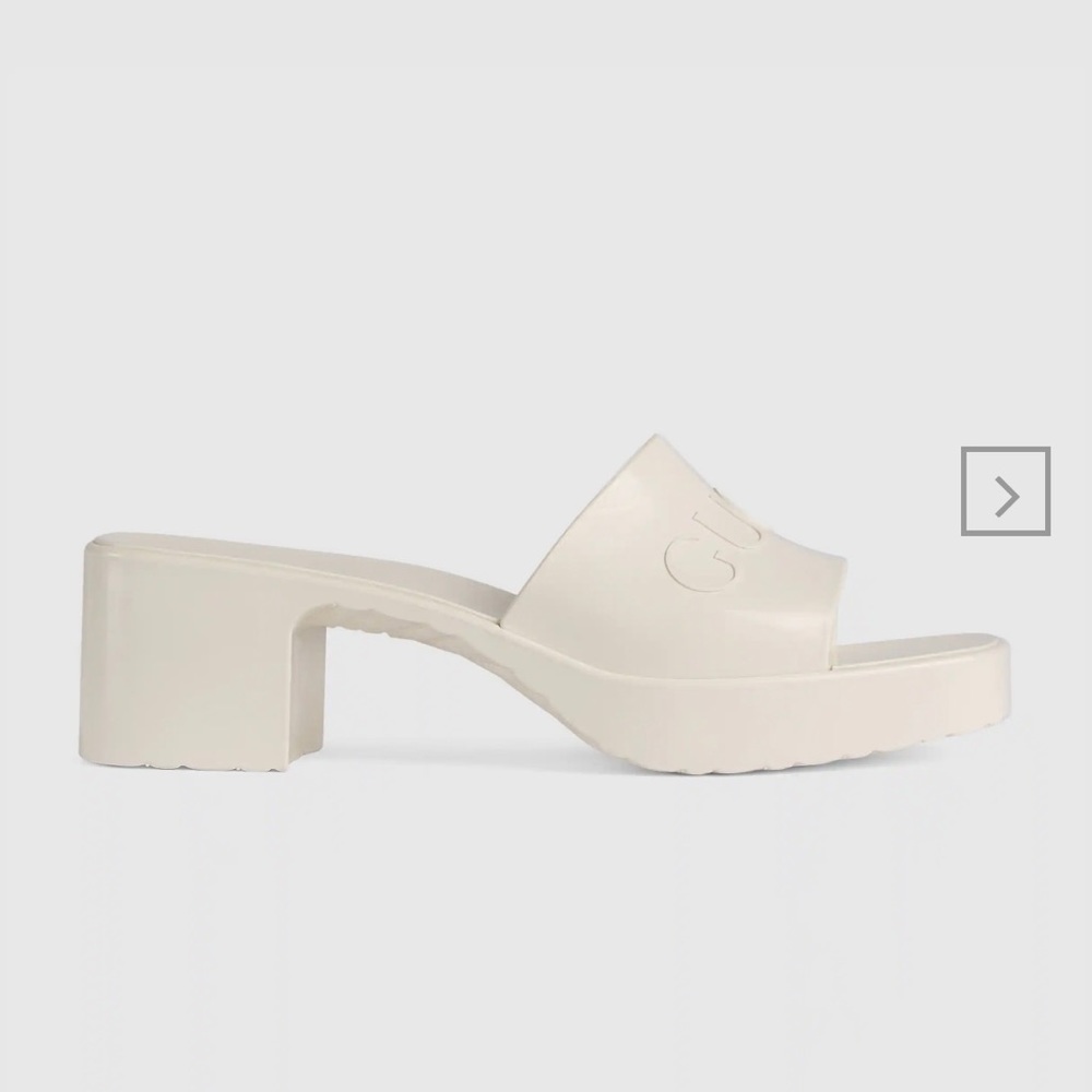 Authentic Gucci Women's rubber slide sandal